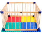 Jolly KidZ Smart Playpen Square - Natural 