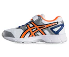 ASICS Boys' Pre-Galaxy 8 PS - White/Orange/Blue