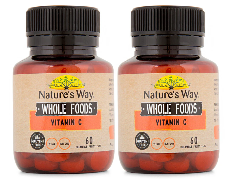 2 x Nature's Way Whole Foods Vitamin C 60 Tabs