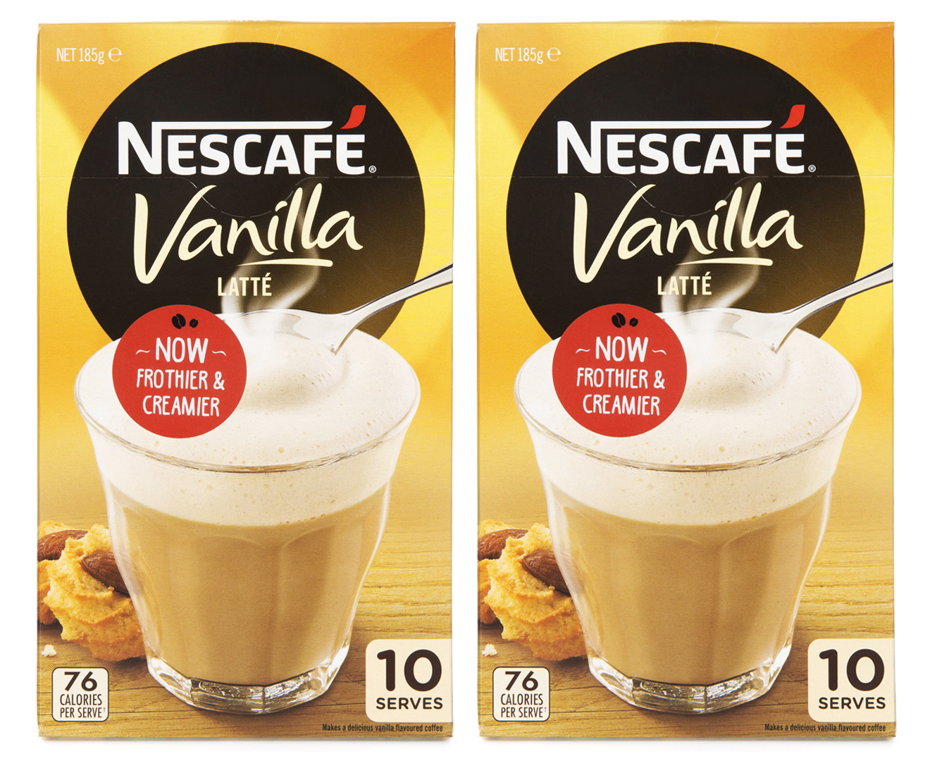 2 x nescaf vanilla latt sachets 185g 10pk groceryrun au