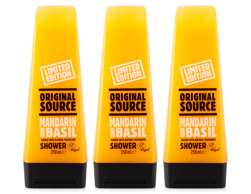 3 x Original Source Shower Gel Mandarin & Basil 250mL