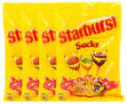 4 x Starburst Sucks Lollipops 104g 8pk