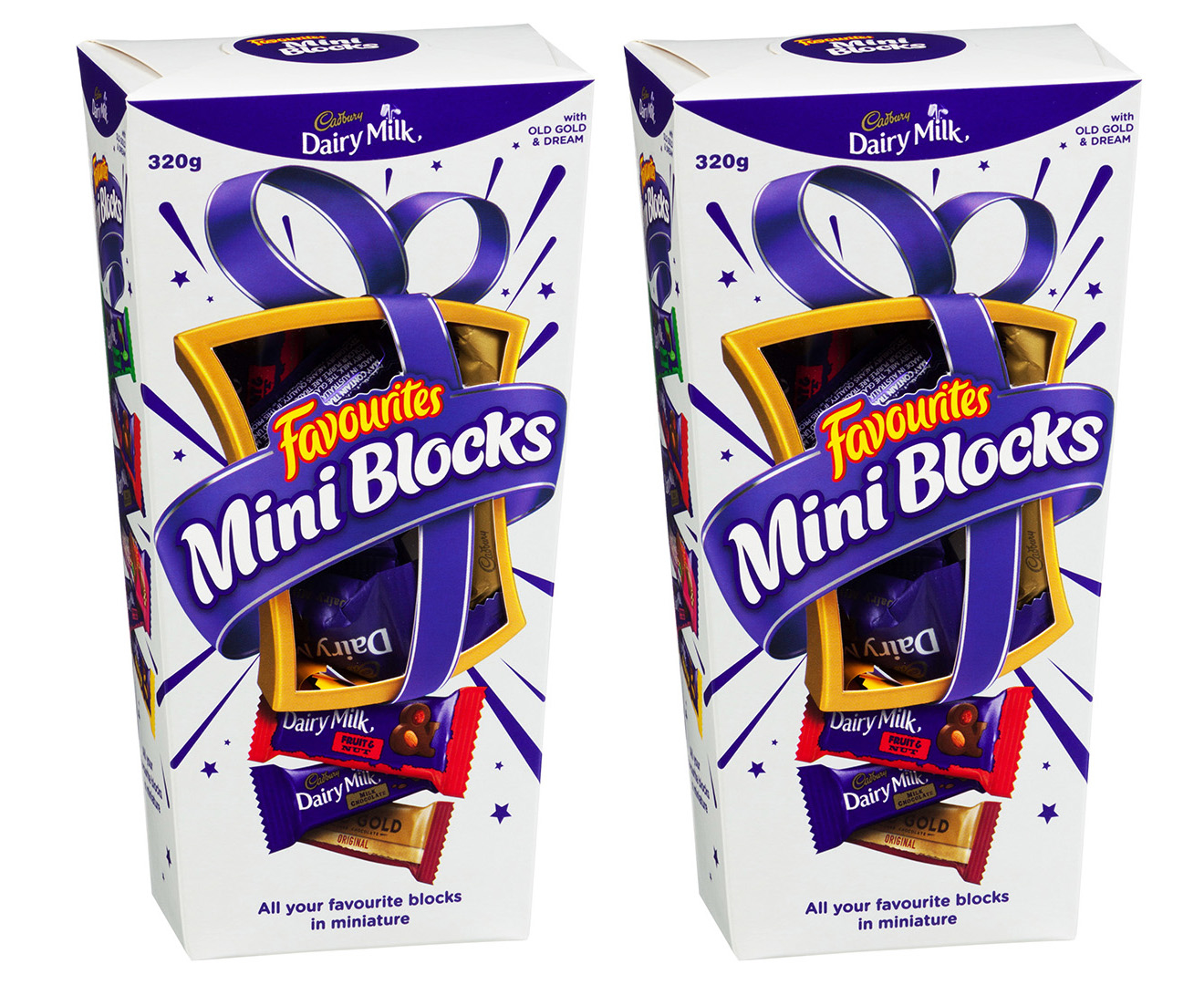 2 X Cadbury Favourites Mini Blocks 320g Au