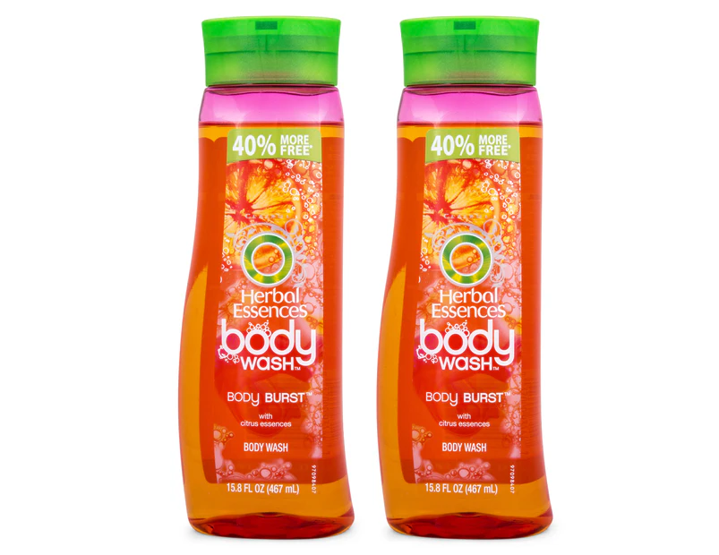 2 x Herbal Essences Body Burst Body Wash Citrus Essence 467mL