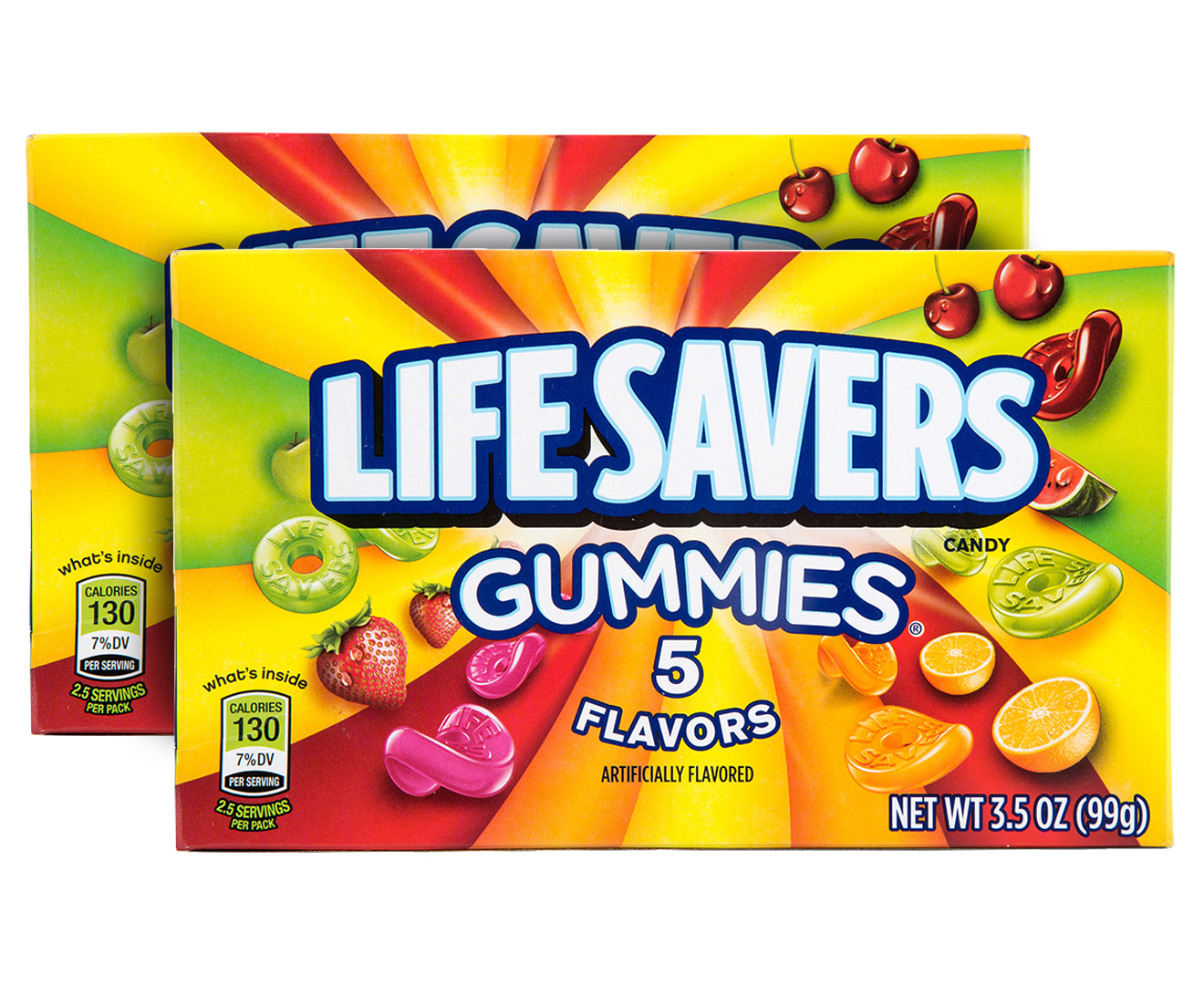 2 x Lifesavers Gummies 5 Flavours 99g | Catch.com.au