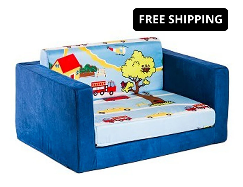 Kids Wide 2-Seater Flip-Out Sofa - Transport