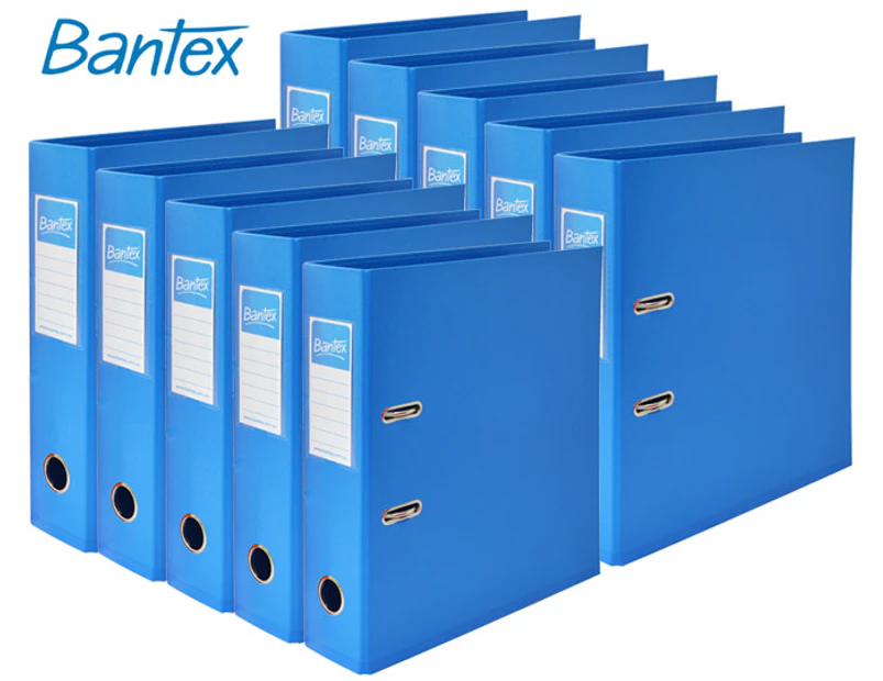 Bantex A4 70mm Lever Arch File 10-Pack - Blueberry