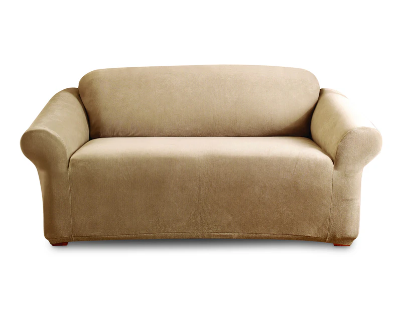 SureFit Stretch 2-Seater Sofa Cover - Flax
