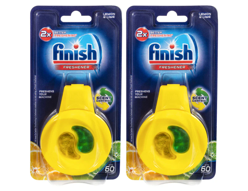 2 x Finish Dishwasher Freshener Lemon & Lime