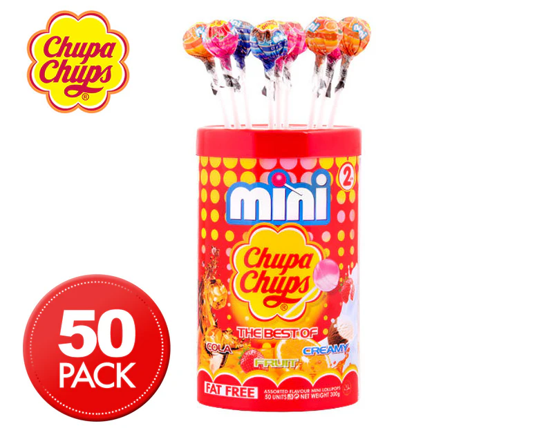 Mini Chupa Chups The Best Of 300g 50pk