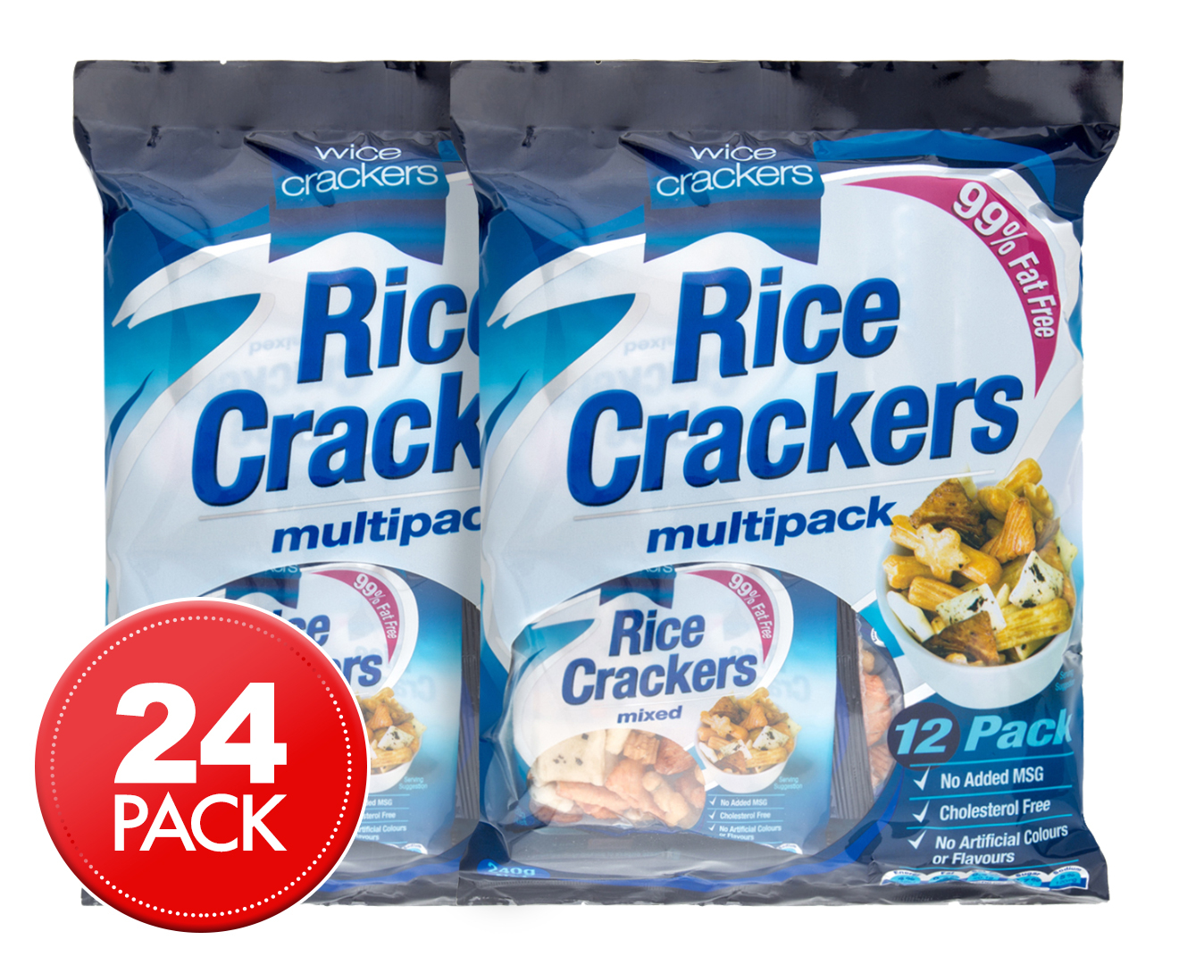 2 x Wice Crackers Mixed Rice Crackers 12pk | Catch.com.au