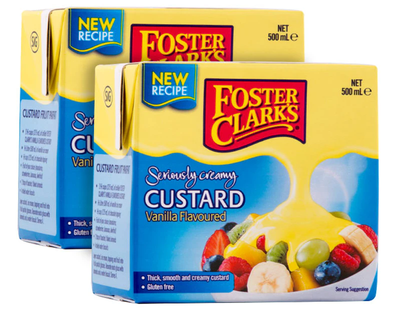 2 x Foster Clark's Vanilla Custard 500mL