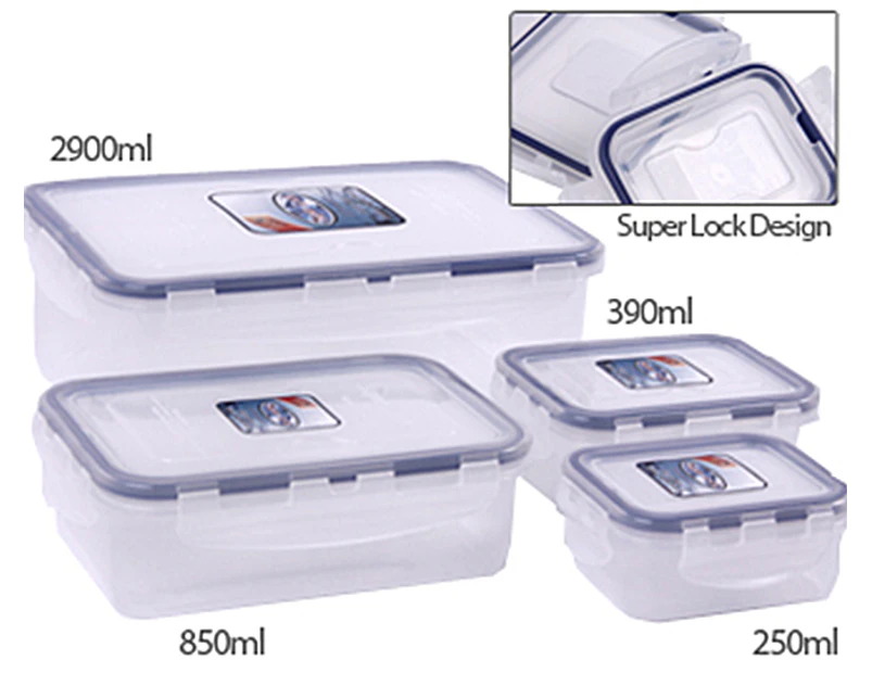 Preview image 8-Piece Super Lock Food Storage Container Set