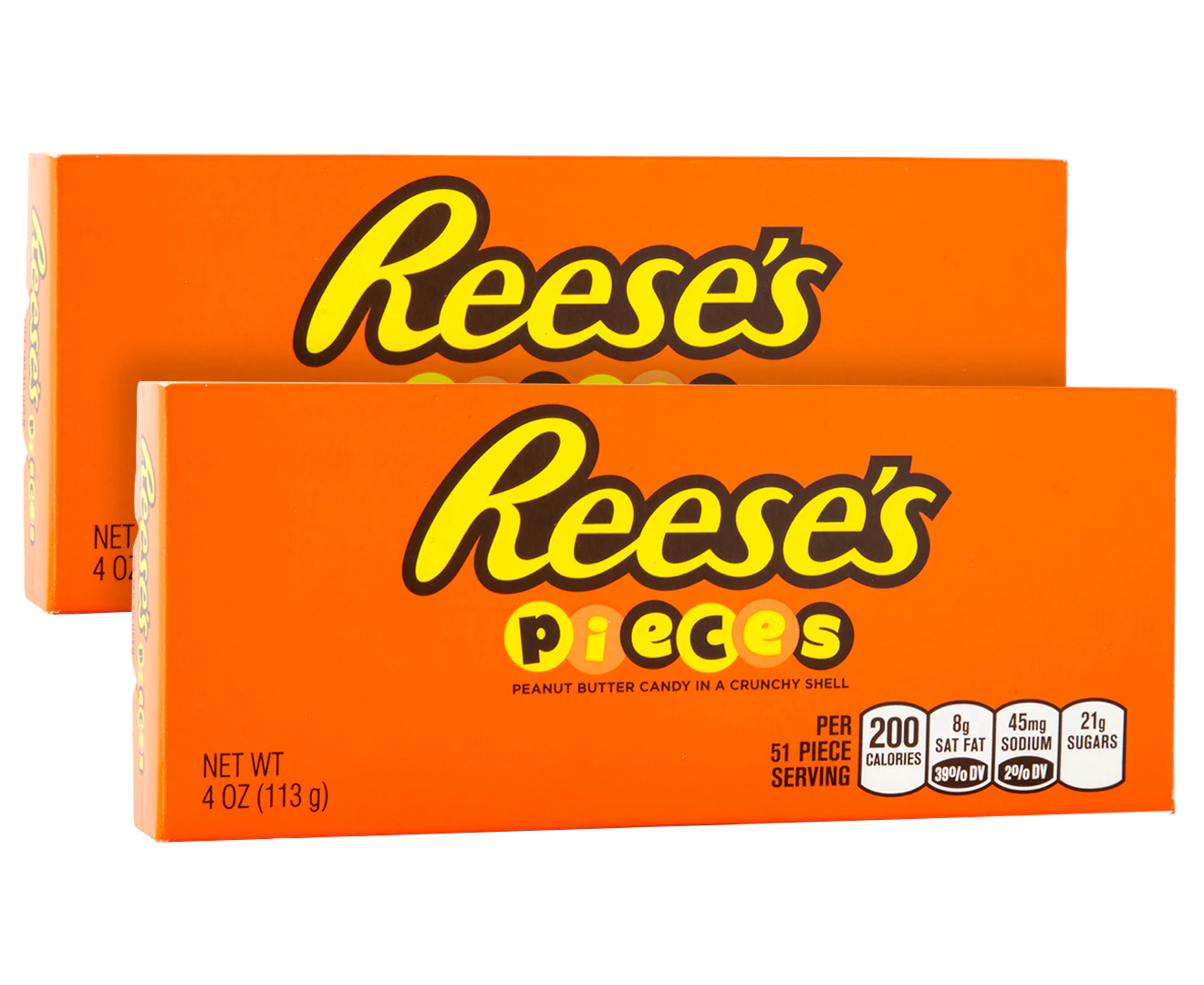 2 x Hershey Reeses Peanut Butter Crisp Pieces Shell Candy/Lolly/Sweet Snack 113g