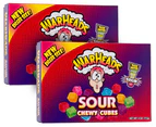 2 x Warheads Sour Chewy Cubes 113g
