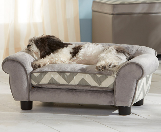 Enchanted Home Small Plush Couch Pet Bed - Grey | Catch.co.nz