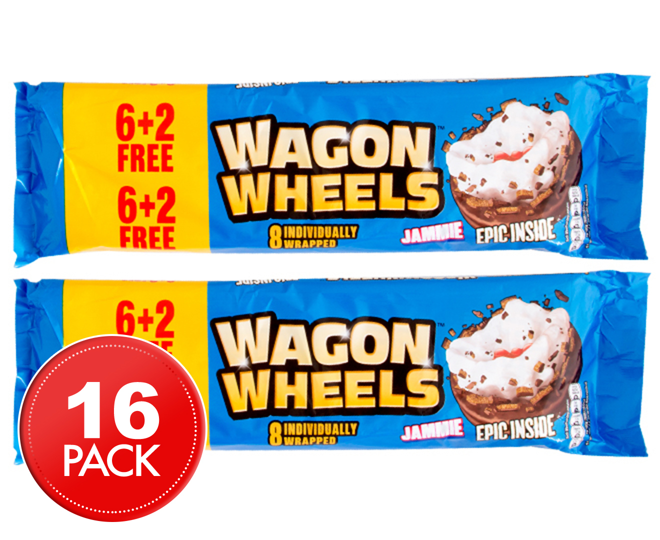 2 x Wagon Wheels Biscuit Jammie 8pk | Catch.com.au