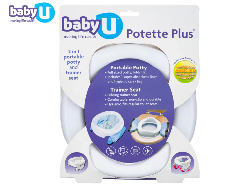BabyU Potette Plus 2 In 1 Portable Potty & Trainer Seat