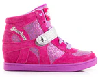 Skechers Girls' Hydee Plus 2 High-Tops - Neon Pink/Multi