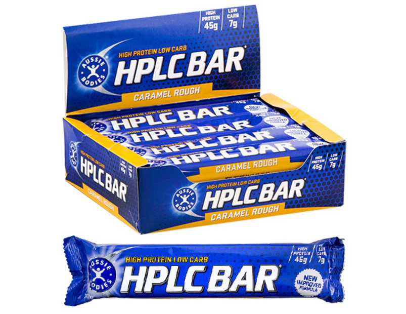 12 x Aussie Bodies HPLC Bars Caramel Rough 100g