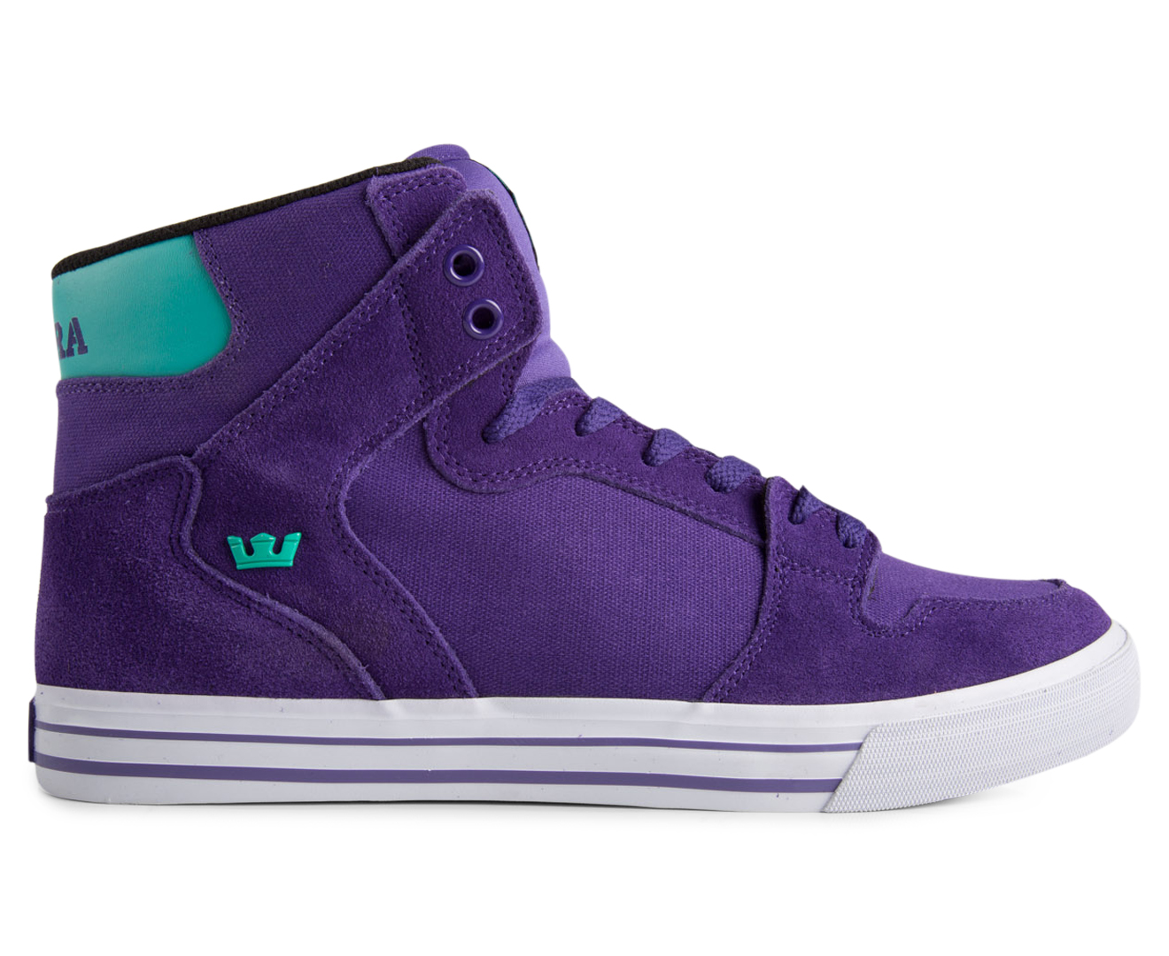 Supra Men's Vaider High Top Shoe - Purple/Teal | Great daily deals at ...