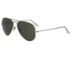 Ray-Ban Unisex Aviator Large Metal Sunglasses - Gold/Green 1