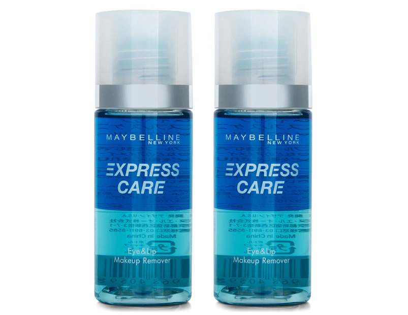 2 x Maybelline Express Care Eye & Lip Makeup Remover 90mL