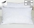 Gioia Casa Duck Feather Pillow 1kg Fill Twin Pack - White 1