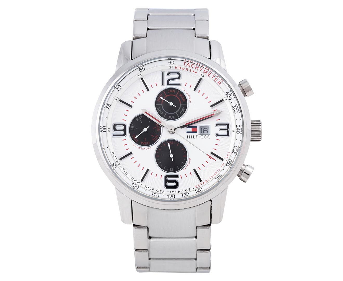 Tommy Hilfiger Men s Gabe S Steel Watch White Catch