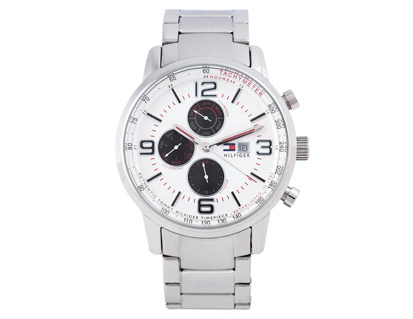 Tommy Hilfiger Men's Gabe S/Steel Watch - White
