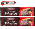 2 x Arnott's Chocolate Wheaten Dark Choc Biscuits 200g