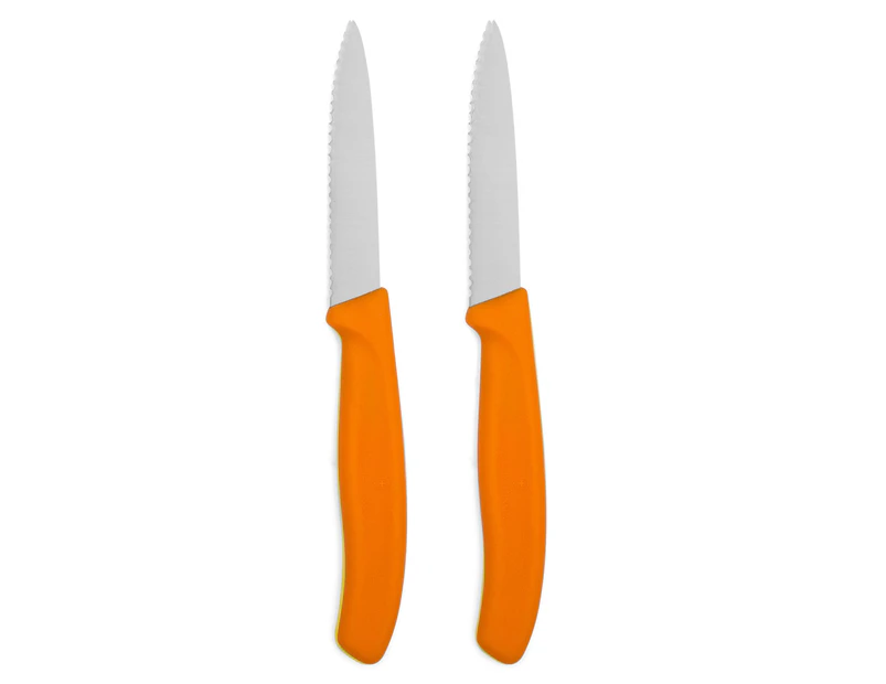 Victorinox Swiss Classic Serrated Paring Knife 2-Pack - Orange