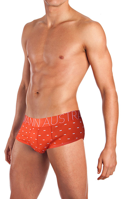 2 x Mosmann Men's Comfort Briefs - Polka Dot/Dash Red