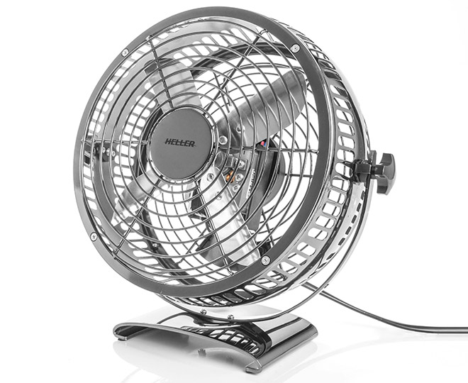 Heller 20cm Gunmetal Retro Desk Fan Catch Com Au