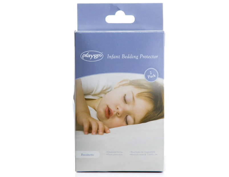 Playgro Bassinet Infant Mattress Protector 2-Pack