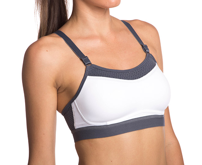 Champion Women's The Show Off Sports Bra - White/Grey