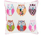 Fun Kids' 30x30cm Cushion - Six Bright Owls