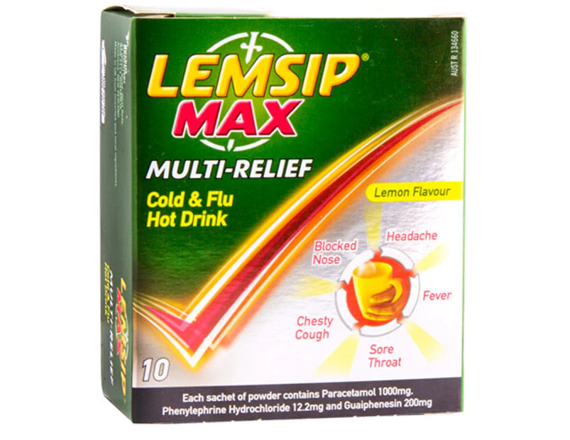 Lemsip Max Multi-Relief Cold & Flu Hot Drink 10pk