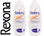 2 x Rexona Women Powder Dry Roll On Deodorant 40mL