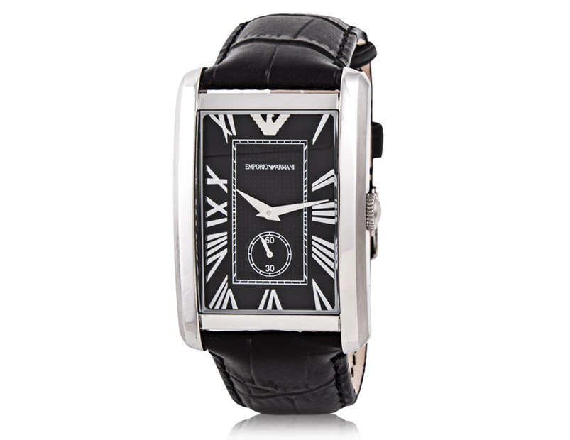 Emporio Armani Rectangle Classic Watch - Black