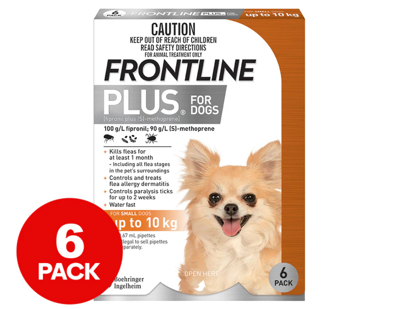 Frontline Plus Small Dog 0-10kg 6pk