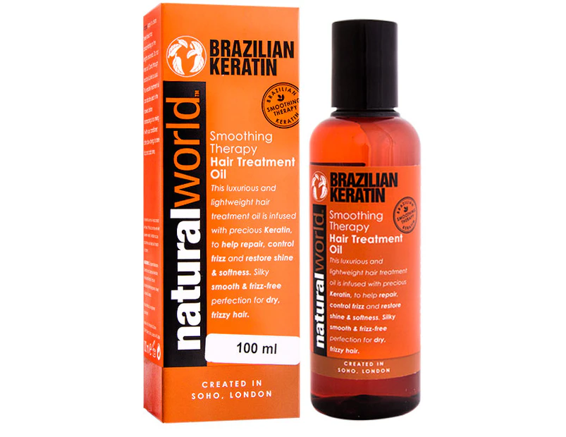 Natural World Brazilian Keratin Hair Treatment Oil 100mL