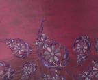 Floria Embroidered Cushion - Purple