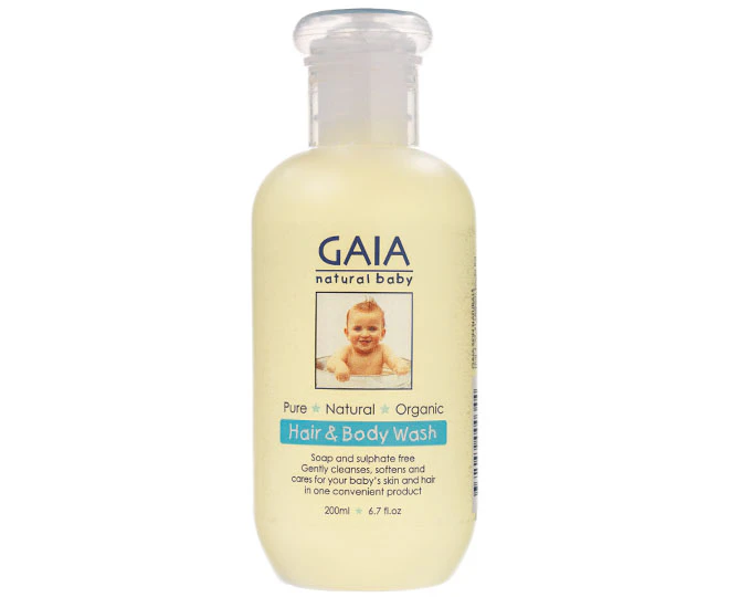 Gaia 200ml Pure/Organic Hair & Body Wash for Baby/Kids/Toddlers Vegan Friendly