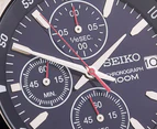 Seiko Men's Stainless Steel Chronograph Watch - Blue 