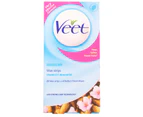 Veet Wax Strips Sensitve Skin Vitamin E & Almond Oil 20pk