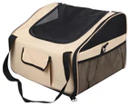 Pet Car Seat For Dogs & Cats Beige Large