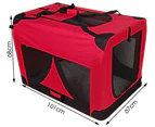 Pet Portable Dog Crate Extra Large - Red