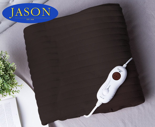 Jason Insulux Polar Fleece Heated Throw Chocolate M tch