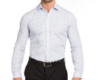 Pierre Cardin Men's Floral Print Shirt - Blue/White